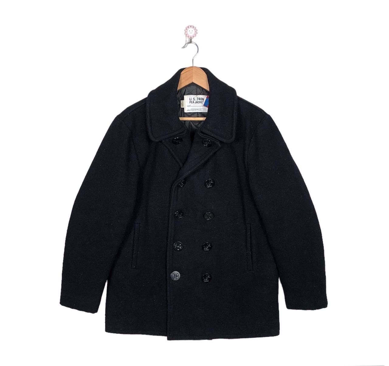 Schott Vintage 80s Schott US 740N Wool Coat Jacket Hooded Size US M / EU 48-50 / 2 - 1 Thumbnail