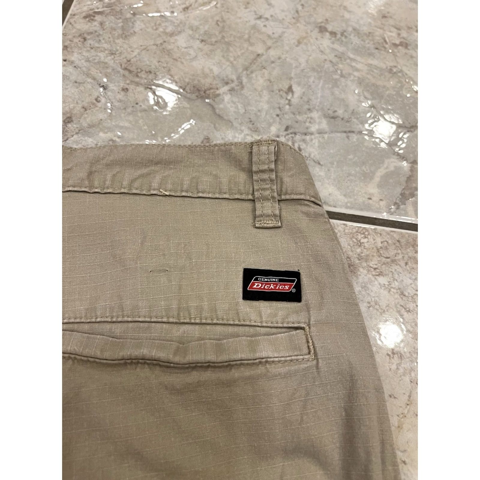 Dickies Dickies Work Shorts Mens Size 30 Regular Fit Beige Khaki Tan Ripstop Tech 11" Size US 30 / EU 46 - 4 Thumbnail