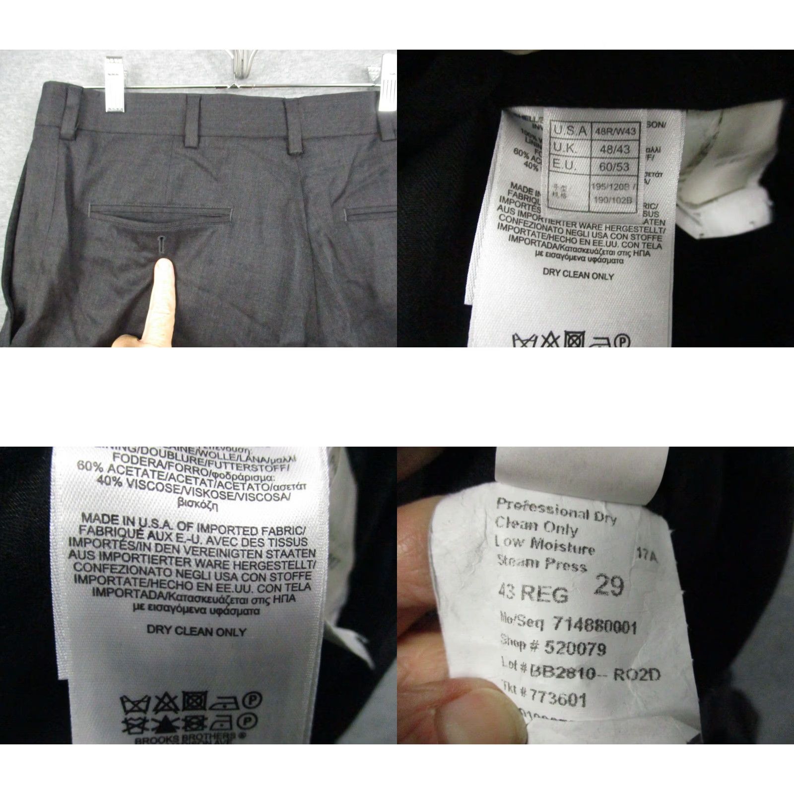 Brooks Brothers Brooks Brothers Men's Madison 1818 Dress Pants 34 Pleated Gray Cuffed Dress Pants Pants Brown? Size US 34 / EU 50 - 8 Thumbnail