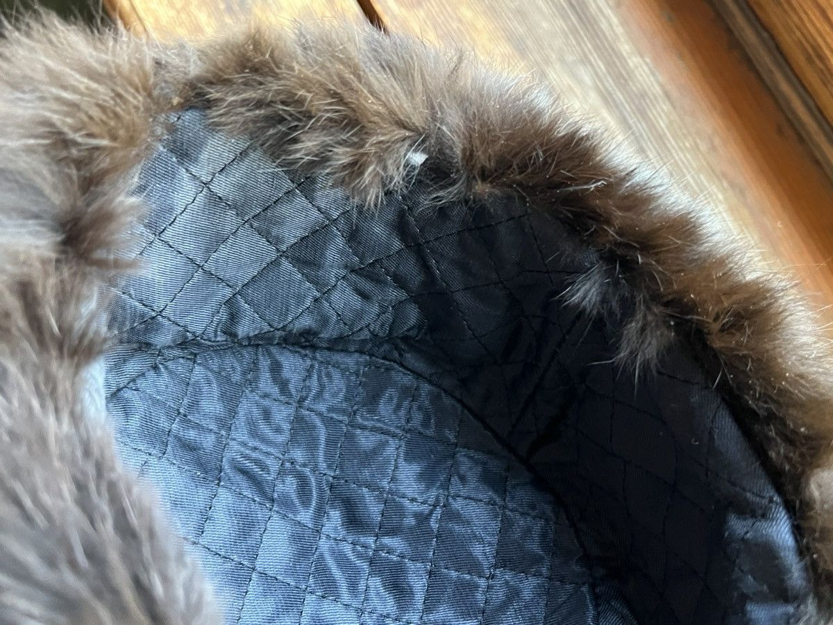 Leather Ushanka Y2K Trapper Hat Furry Mohair Fuzzy Fur Hat Size ONE SIZE - 13 Thumbnail