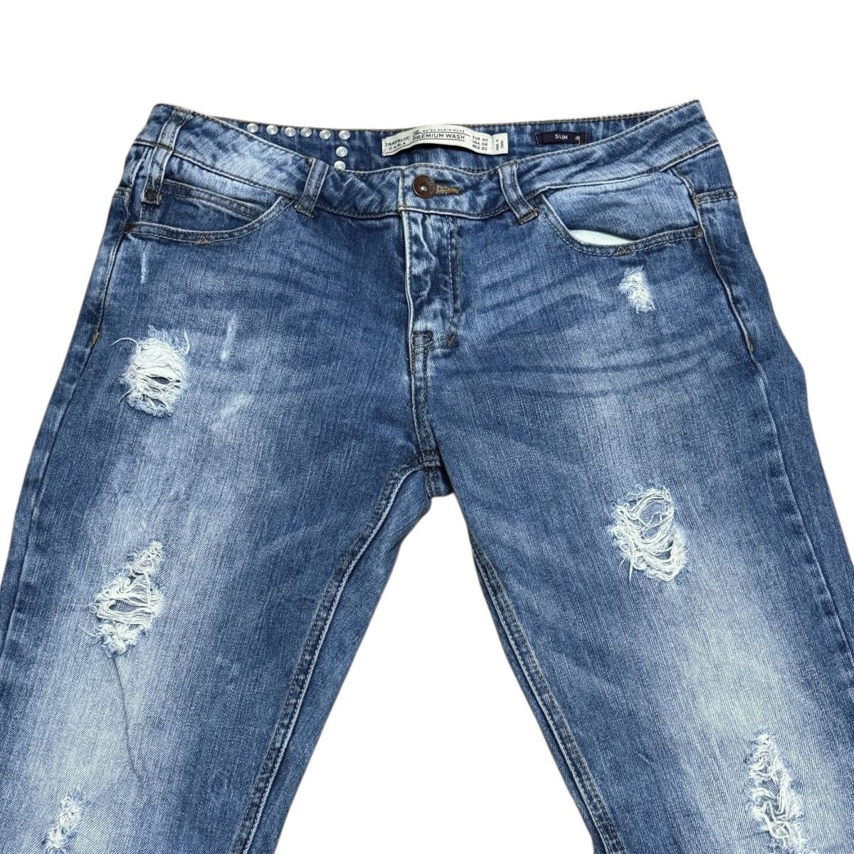 Zara Zara distressed denim jeans Size 30" / US 8 / IT 44 - 2 Thumbnail