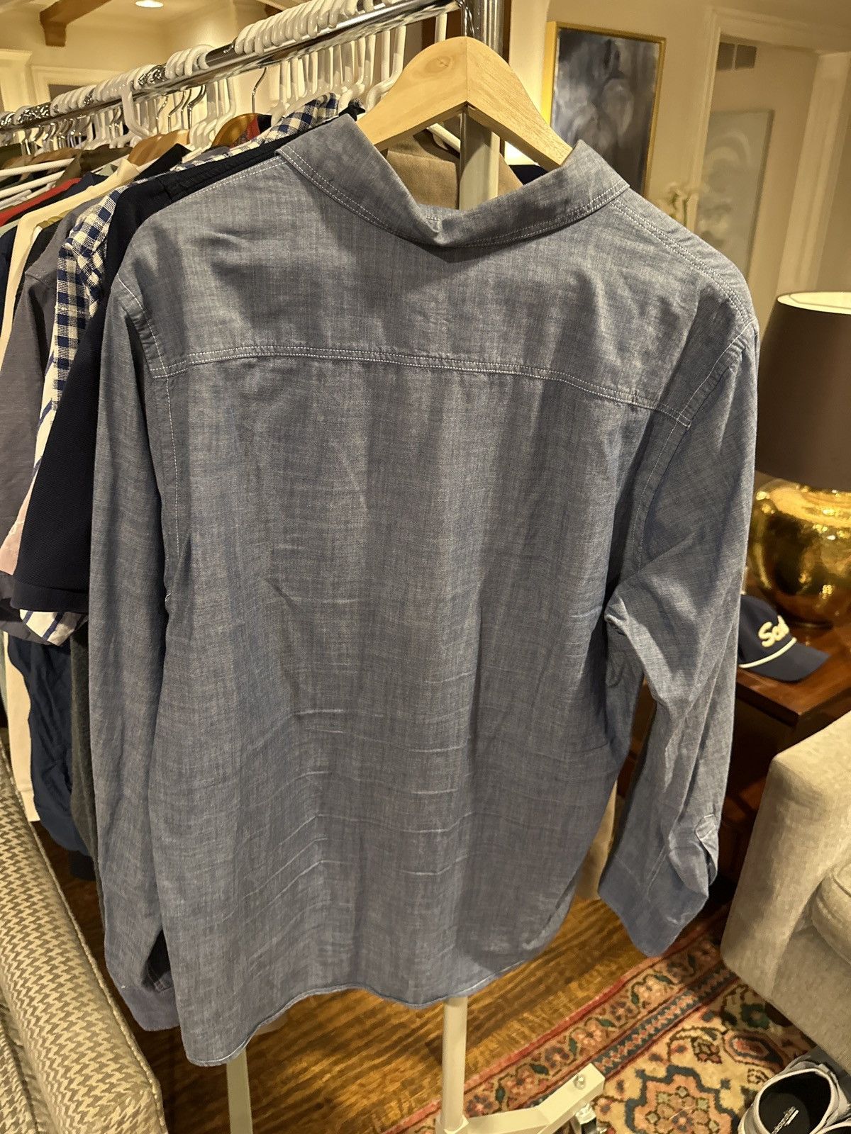 Save Khaki United Save Khaki denim chambray shirt large Size US L / EU 52-54 / 3 - 2 Thumbnail