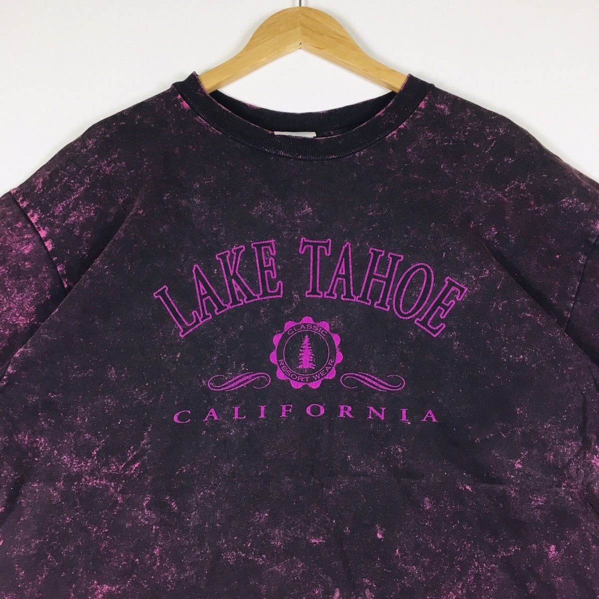 California Arts. × Hanes × Vintage Vintage Single Stitch Bleach Lake Tahoe California Size US M / EU 48-50 / 2 - 6 Thumbnail