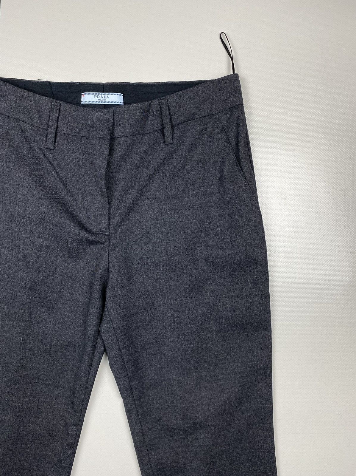 Prada Prada Women’s Black Tab Wool Trousers Pants Size 26" / US 2 / IT 38 - 11 Thumbnail