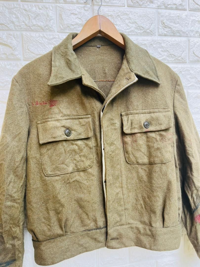 Japanese Brand × Vintage Vintage 40s Military Army Wool Jacket Designer Fashion Style Size US M / EU 48-50 / 2 - 3 Thumbnail