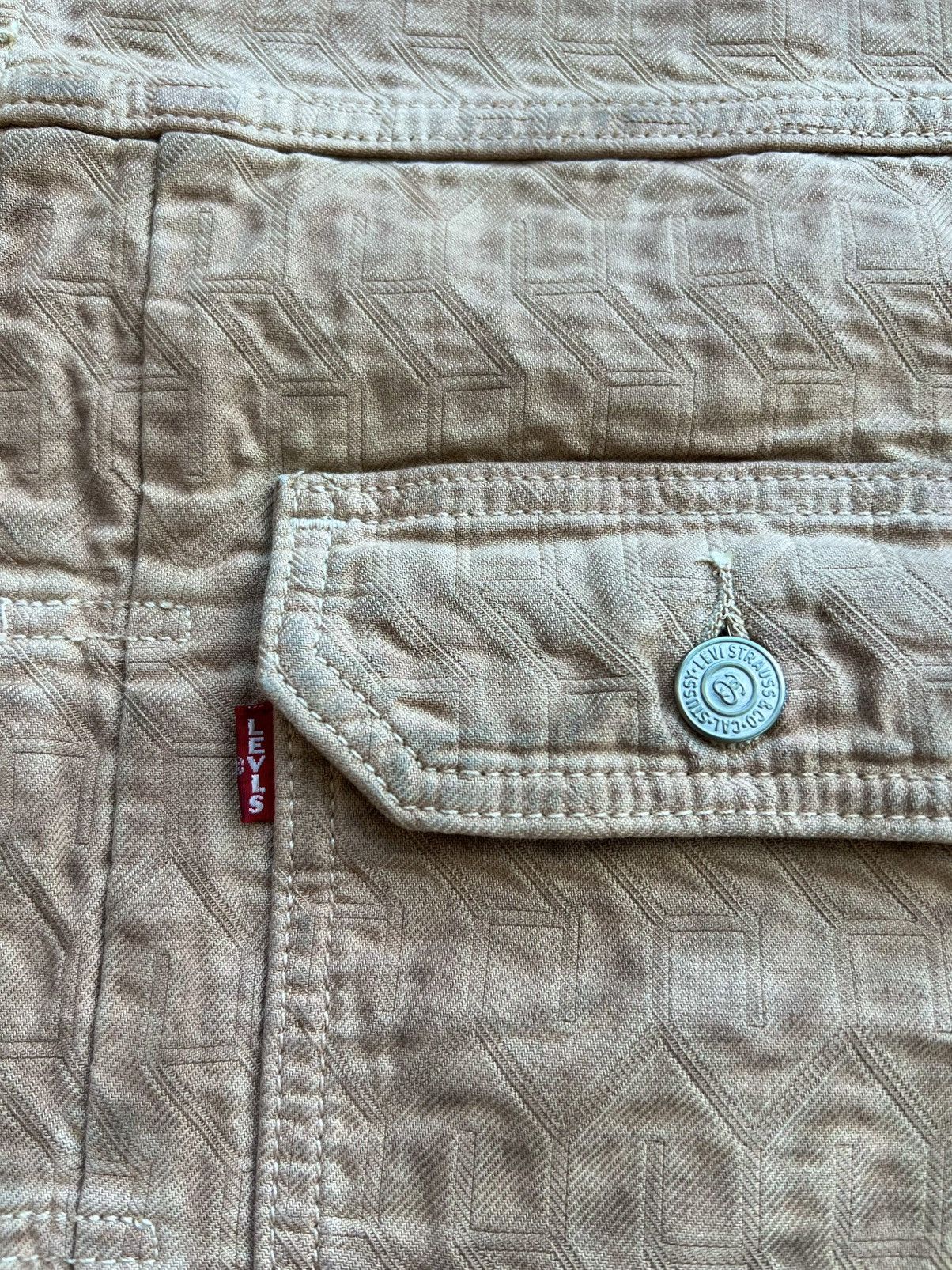 Levi's × Stussy Stussy x Levi’s Jacquard Trucker Jacket Brown Large Size US L / EU 52-54 / 3 - 5 Thumbnail