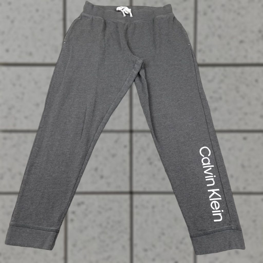 Calvin Klein Calvin Klein Pants Womens L Gray Drawstring Jogger Sweatpants Sweat Lounge Gym Size 36" / US 14 / IT 50 - 1 Thumbnail