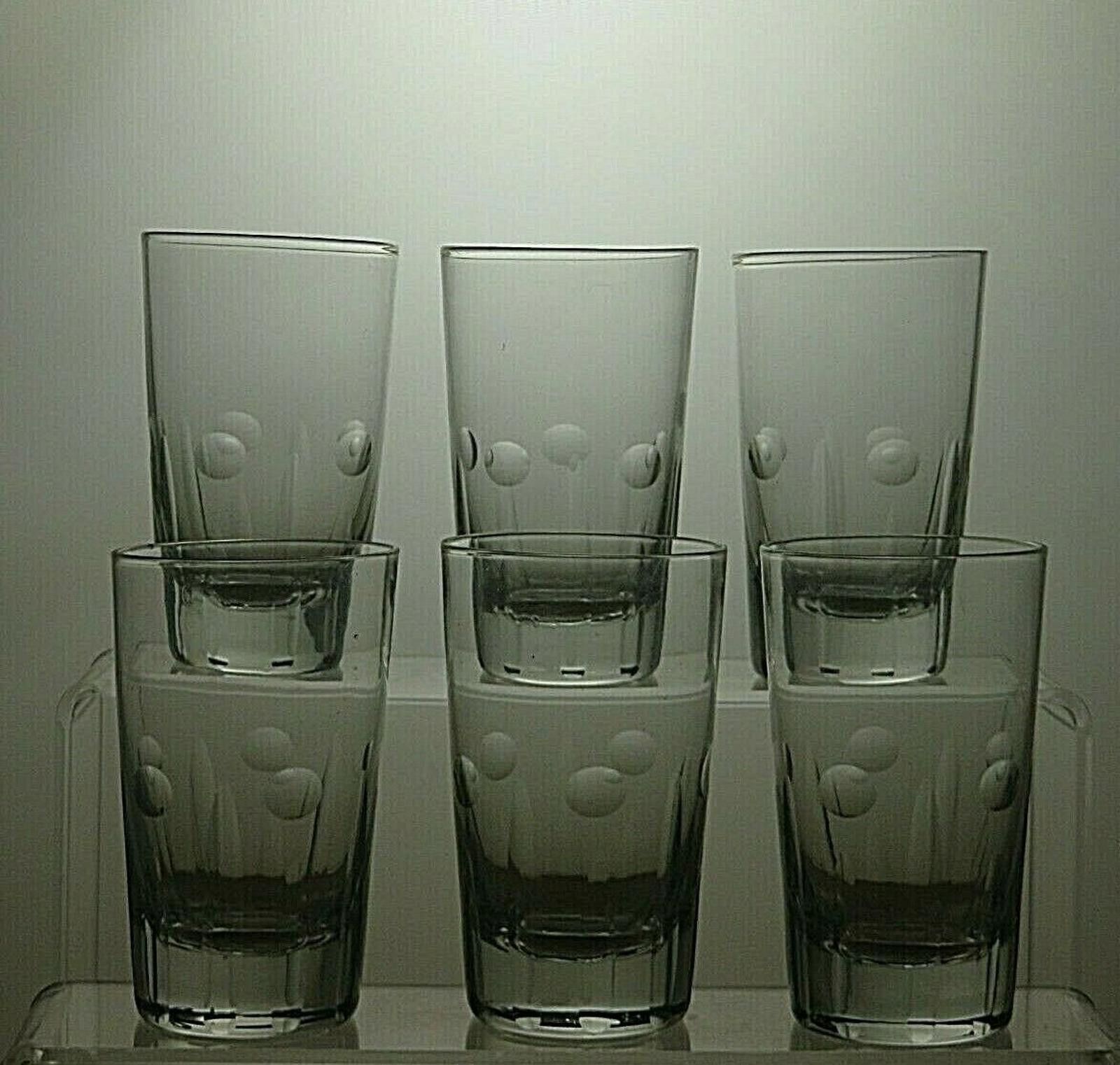 The Unbranded Brand Vintage Cut Glass Crystal Small Set Of 6 Tumblers 3 2/3" Size ONE SIZE - 3 Thumbnail