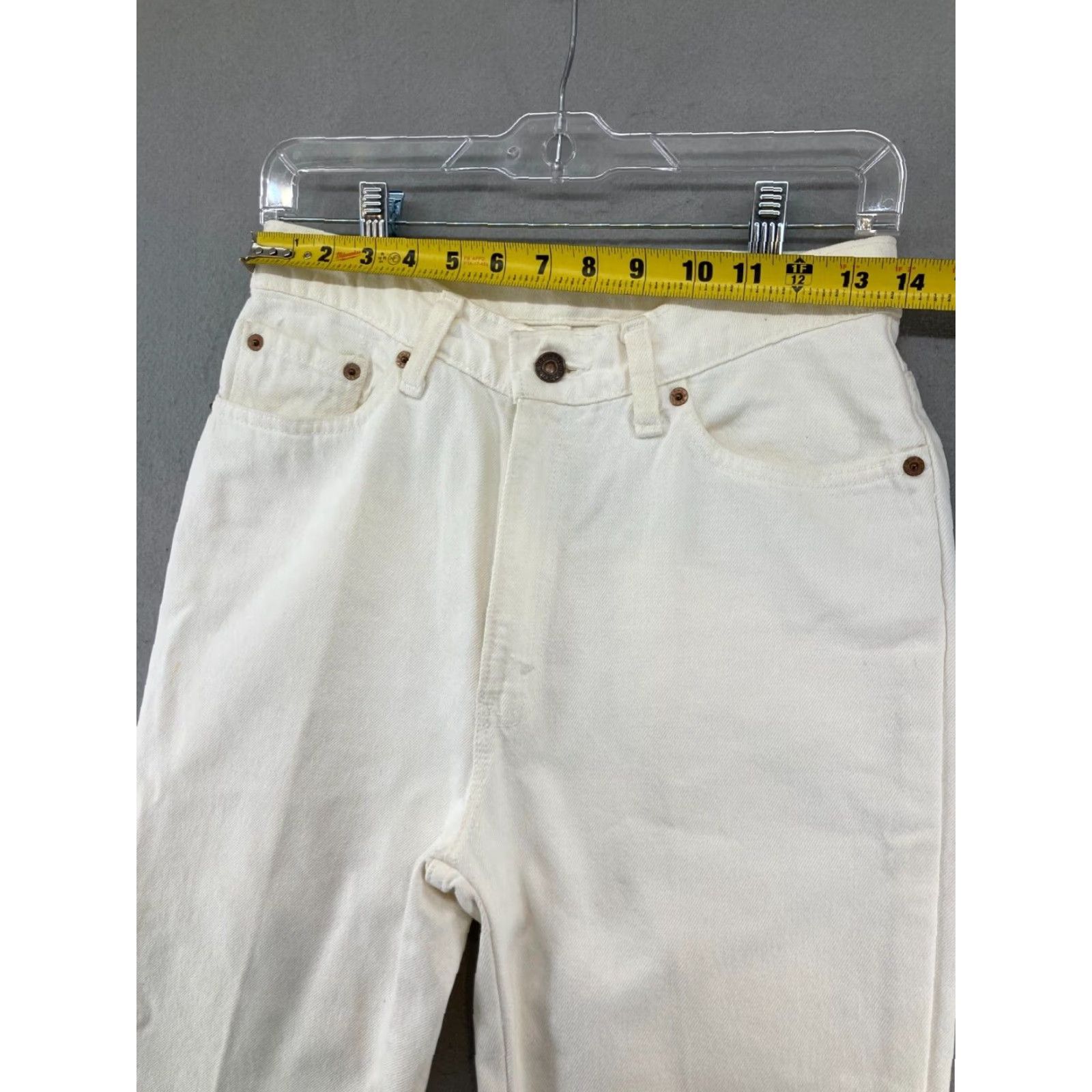 Levi's VINTAGE Levi's 512 Jeans 11 Medium White Slim Fit Tapered USA Made Womens Size 32" / US 10 / IT 46 - 2 Thumbnail