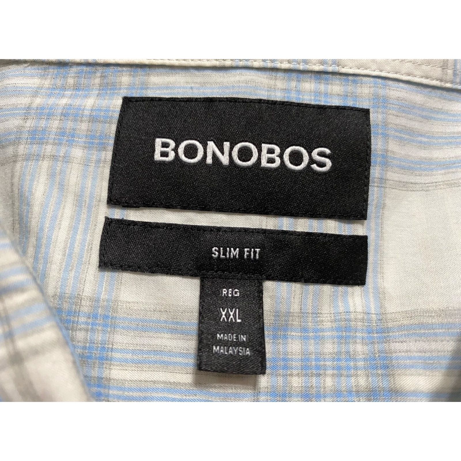 Bonobos Bonobos Button-Up Shirt Mens 2XL Slim Fit Long Sleeve Plaid Cotton Multicolor Size US XXL / EU 58 / 5 - 5 Thumbnail