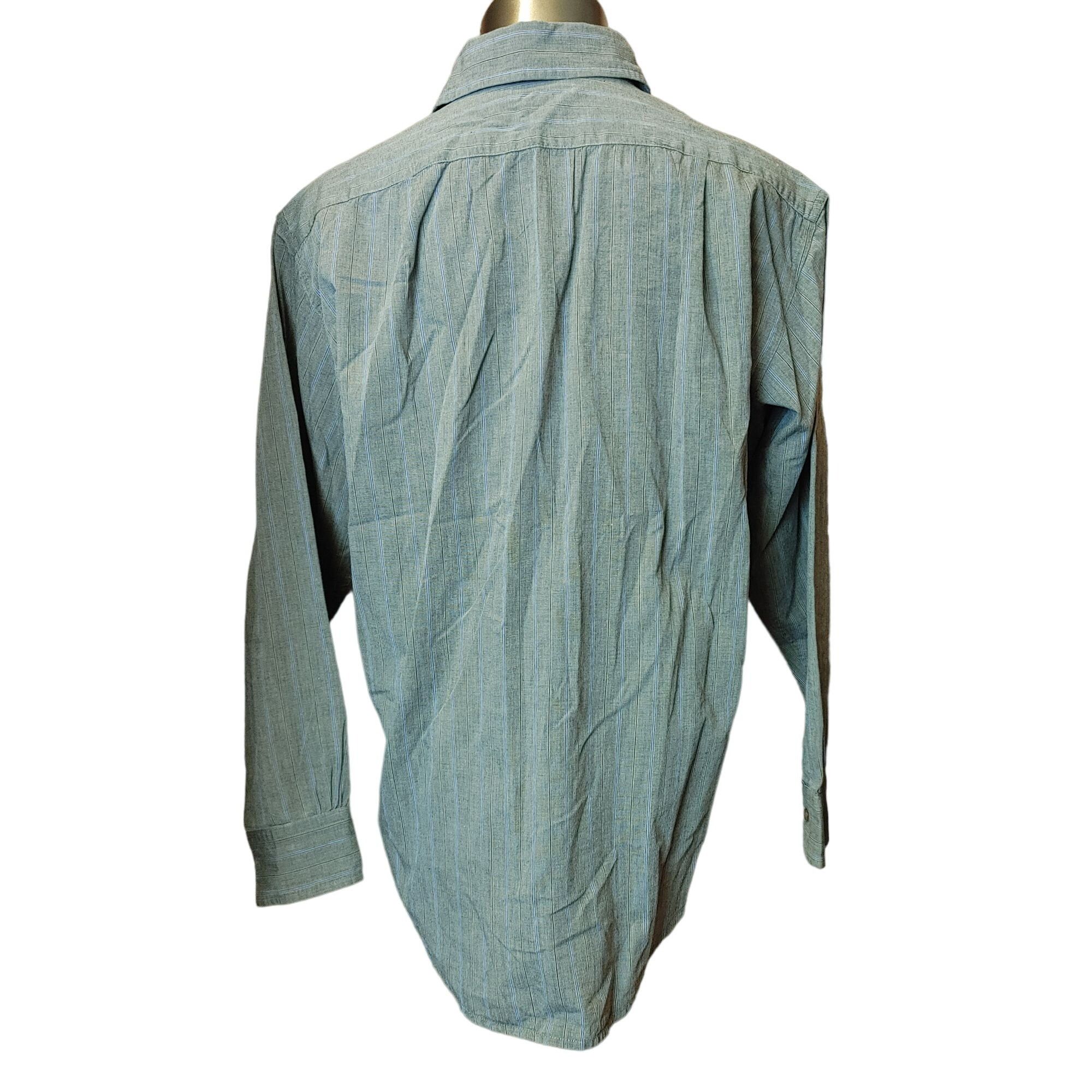DKNY DKNY Underwear Mens S Gray Blue Striped Long Sleeve Button D Size US S / EU 44-46 / 1 - 2 Thumbnail