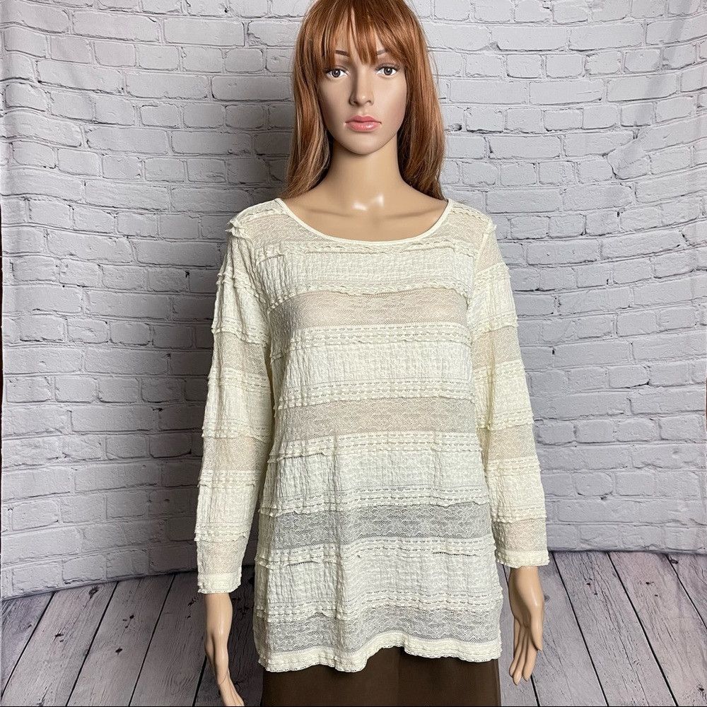 Lauren Ralph Lauren LRL Ralph Lauren Jeans Ivory Lace Top Size XL Size XL / US 12-14 / IT 48-50 - 1 Thumbnail