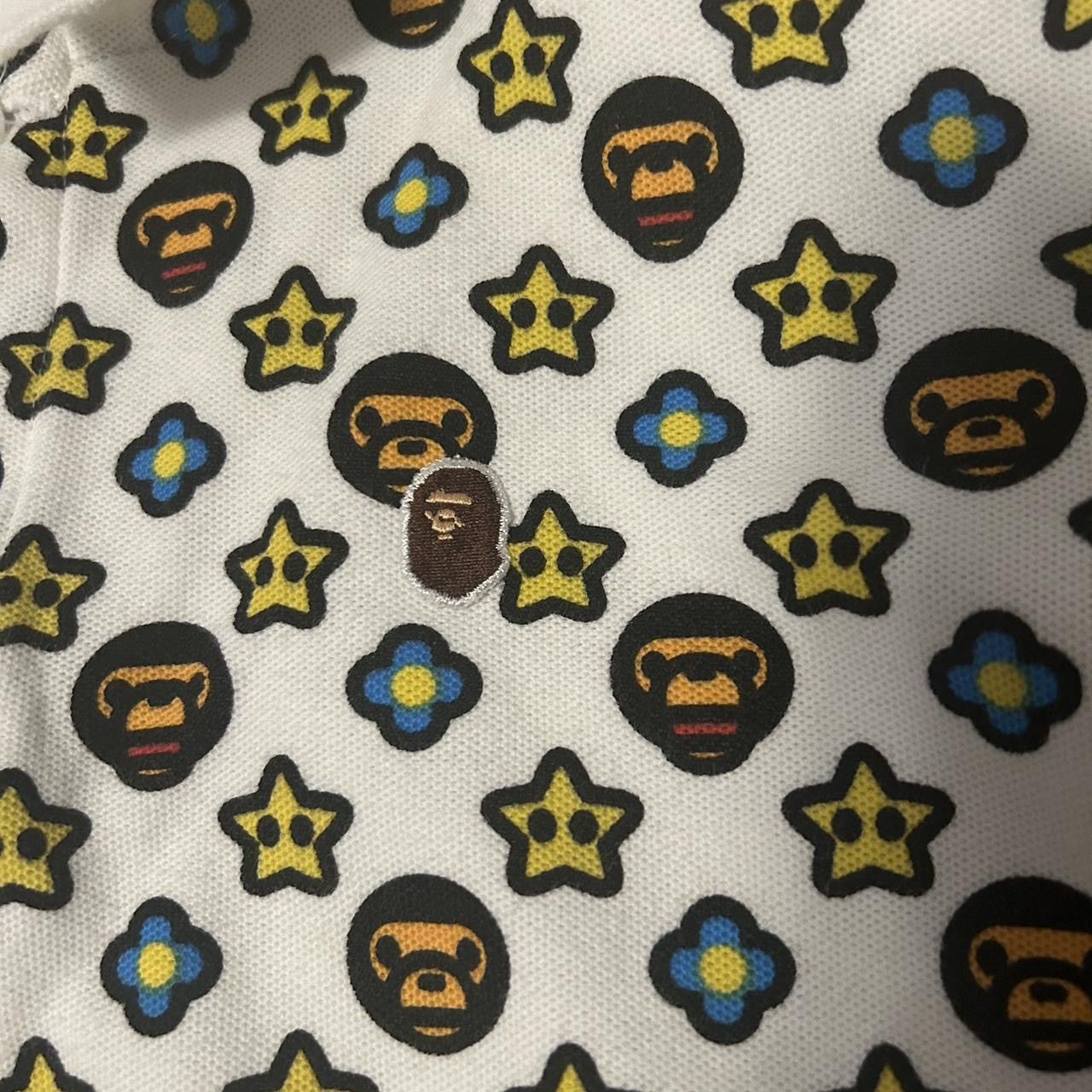 Bape × Nigo Bape White Monogram Polo Shirt Size S / US 4 / IT 40 - 4 Thumbnail