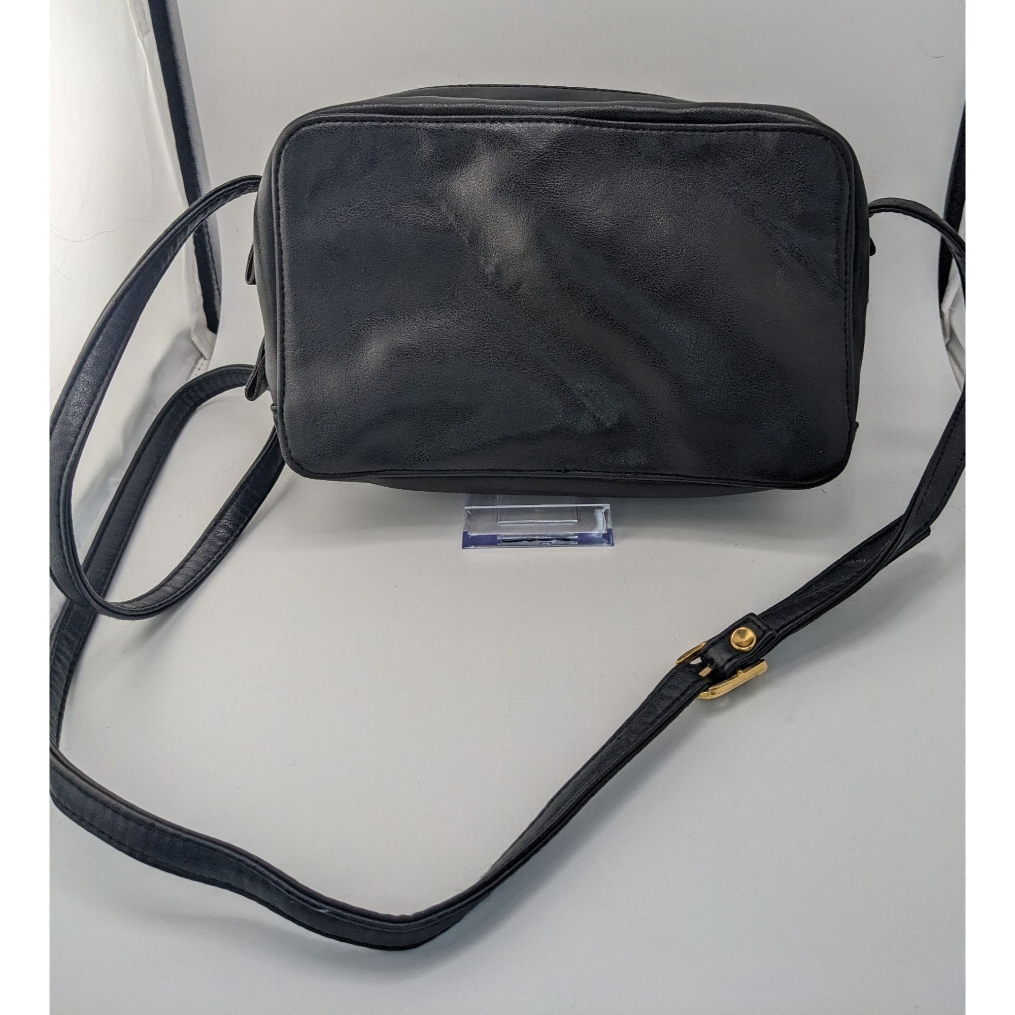 Other Vittoria New York Black Faux Leather Crossbody Bag With Gold Size ONE SIZE - 7 Thumbnail