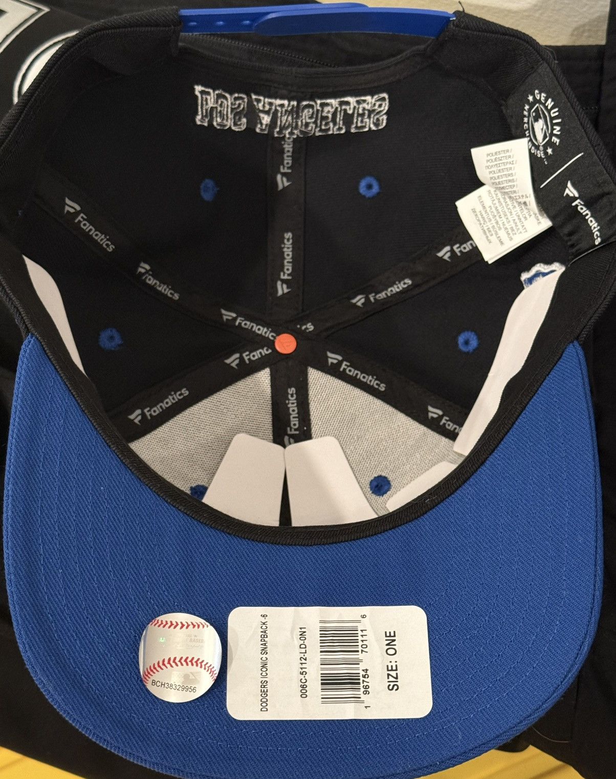 MLB Los Angeles Dodgers Fanatics Snapback Hat Size ONE SIZE - 5 Thumbnail