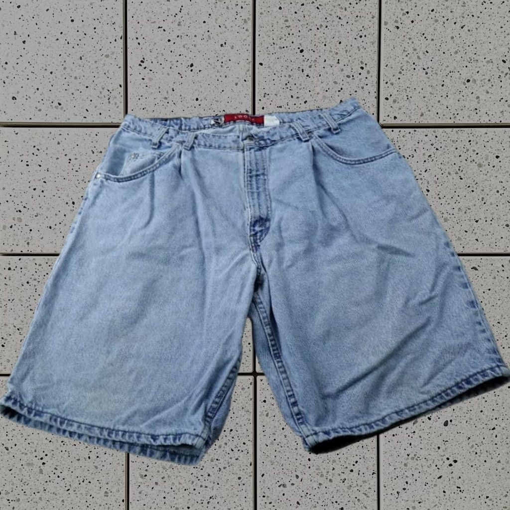 Vintage Levis Shorts Mens 38 Light Blue Denim Silvertab Loose Baggy 90s Y2K Usa, Men's