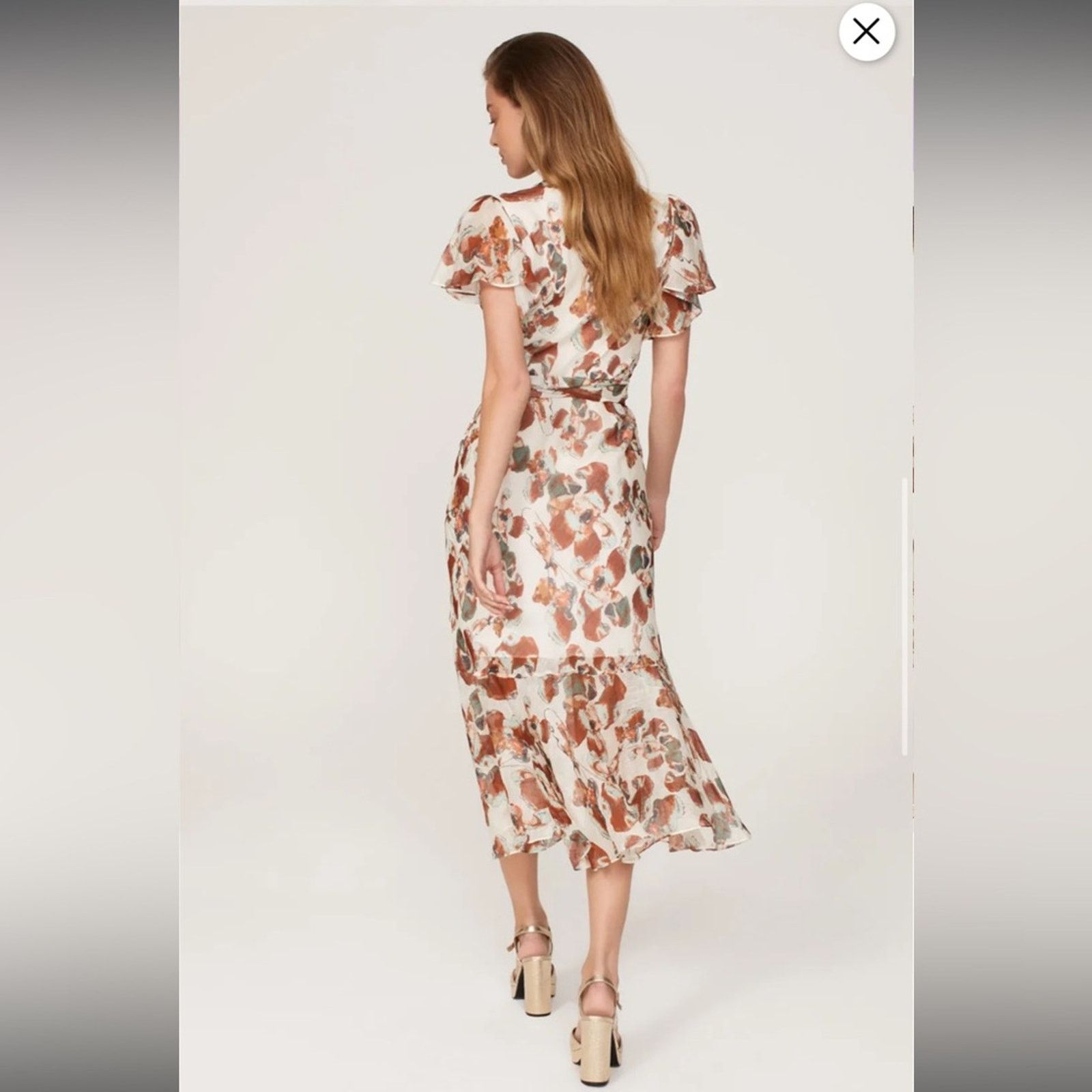 Tanya Taylor RTR Tanya Taylor Blaire Silk Floral Print Midi Wrap Dress 0 Size XS / US 0-2 / IT 36-38 - 2 Thumbnail