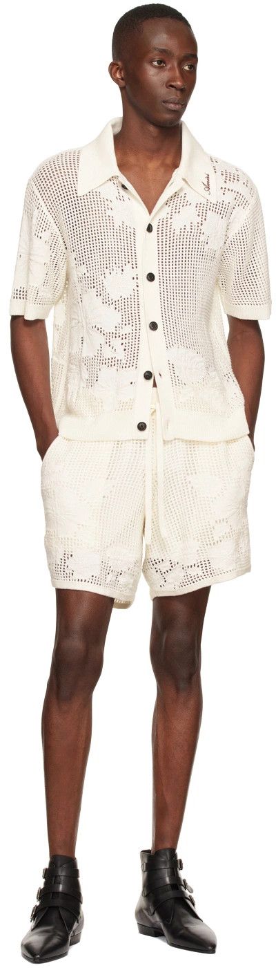 Amiri AMIRI Mesh Knit Cotton Shorts Size US 32 / EU 48 - 1 Thumbnail