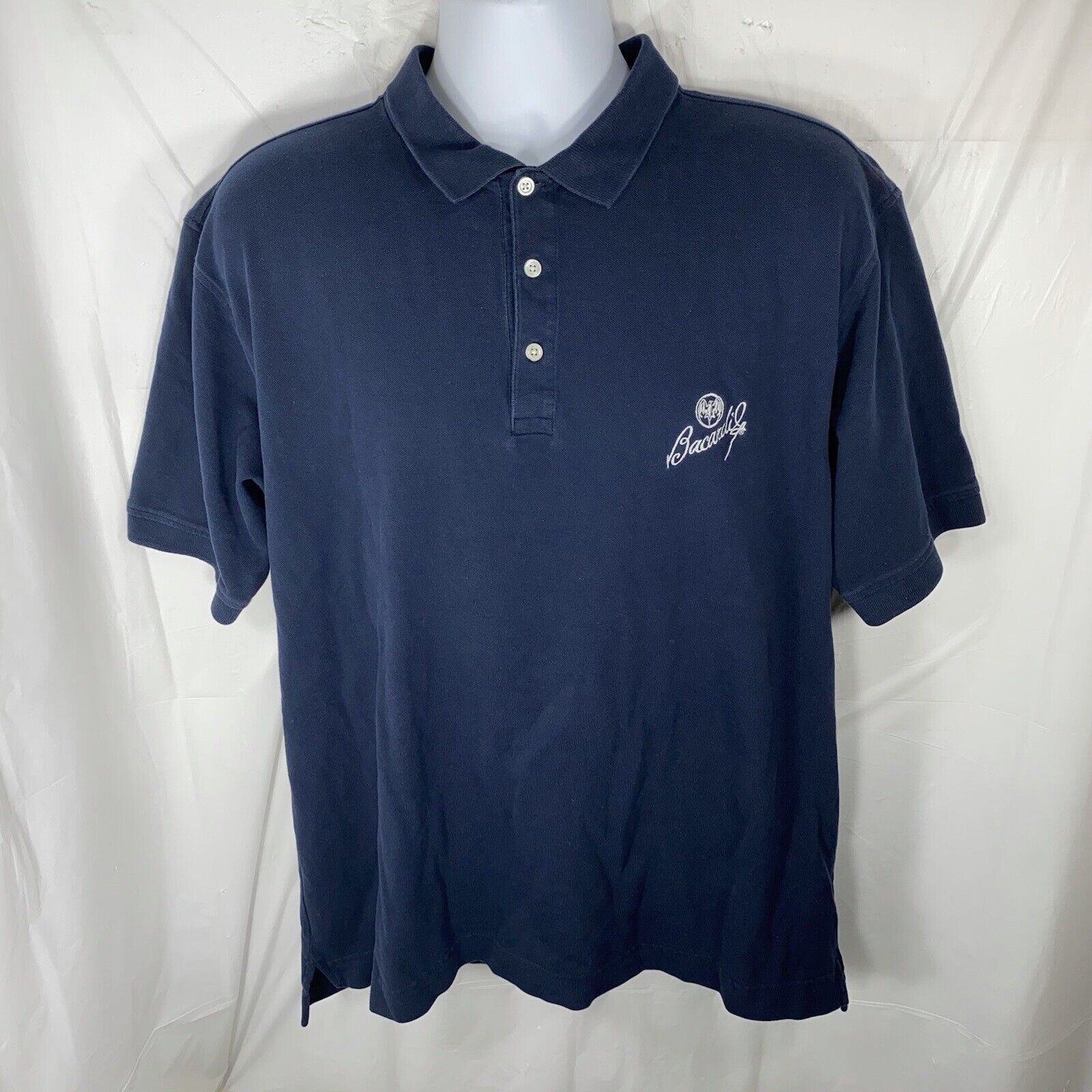 Bacardi Vintage Bacardi Short Sleeve Polo Shirt Embroidered Bat Logo Size US XL / EU 56 / 4 - 1 Thumbnail