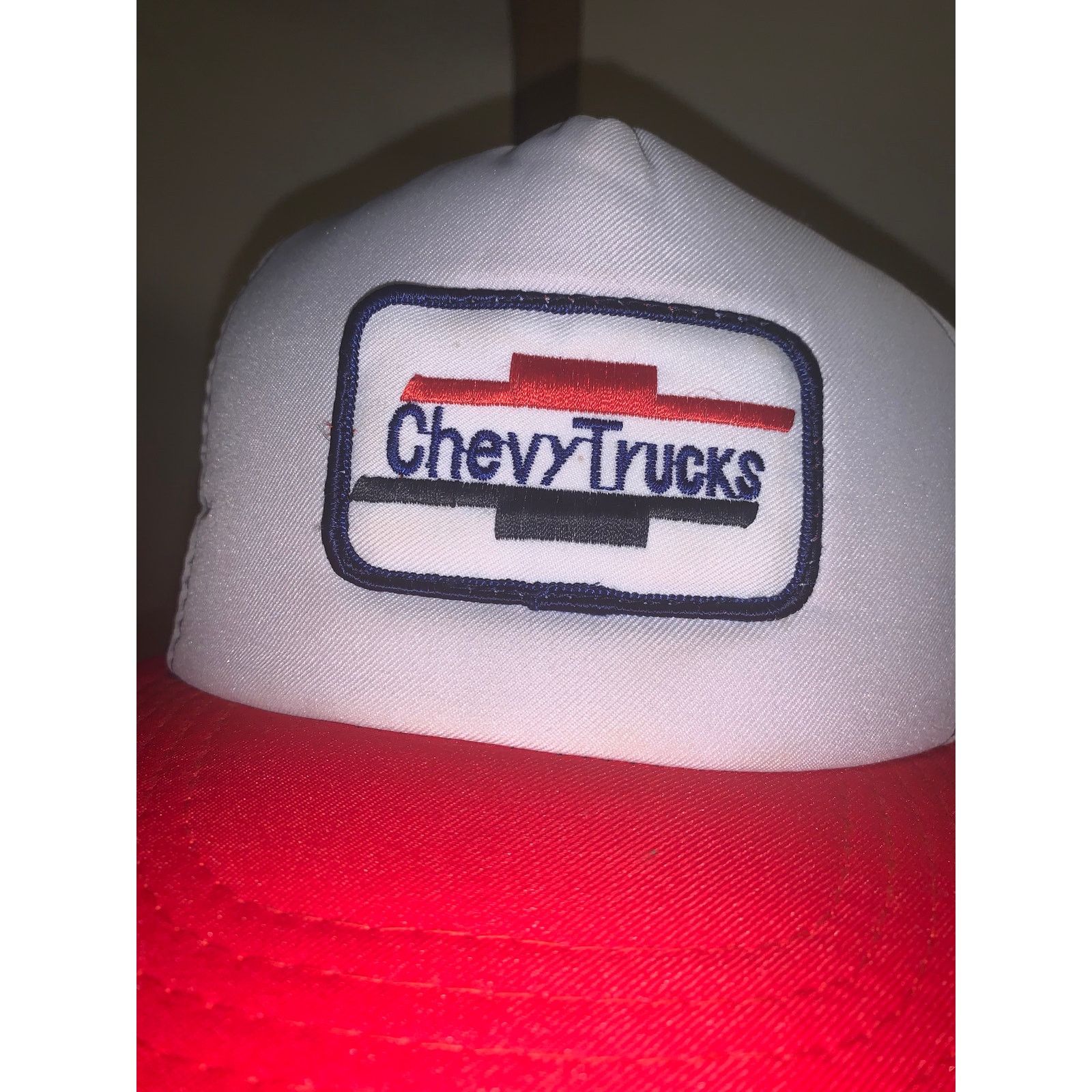 Chevrolet × Vintage Vtg Chevy Trucks Snapback Trucker Hat Red White Blue Taiwan Size ONE SIZE - 5 Thumbnail