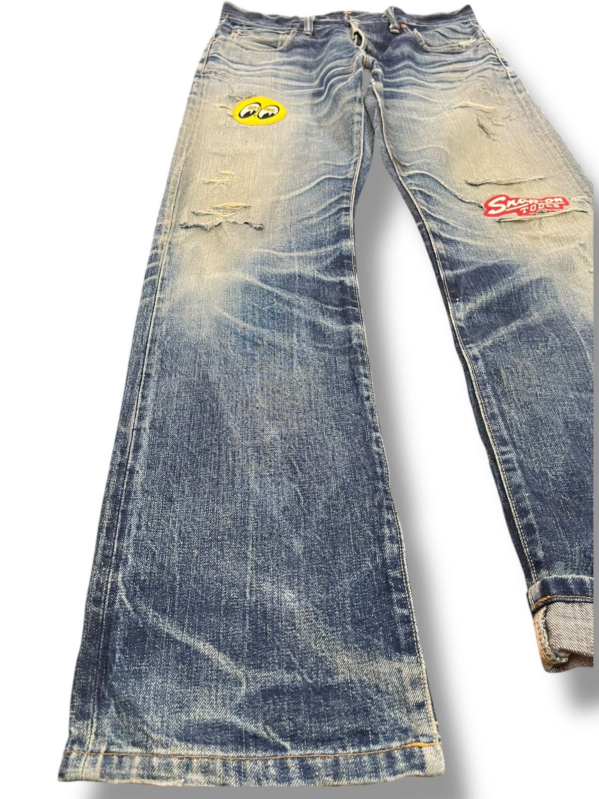 Blue Blue Japan Vintage Blue Blue Japan Selvedge Mudwash Distressed Denim Size US 32 / EU 48 - 3 Thumbnail