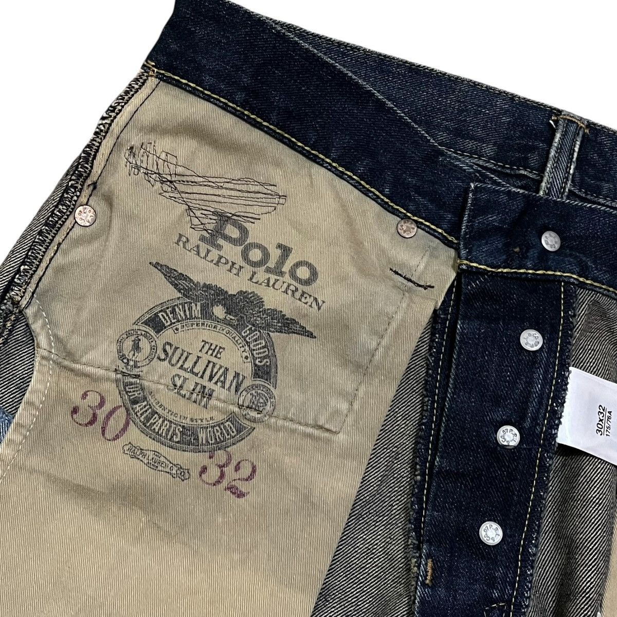 Polo Ralph Lauren Polo Ralph Lauren Patchwork Distressed Selvedge Denim Jeans Size US 30 / EU 46 - 6 Thumbnail
