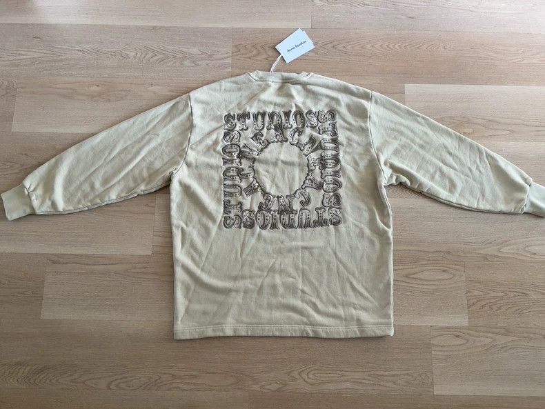 Acne Studios acne studios A red bean paste letter embroidered sweatshir Size US L / EU 52-54 / 3 - 1 Thumbnail