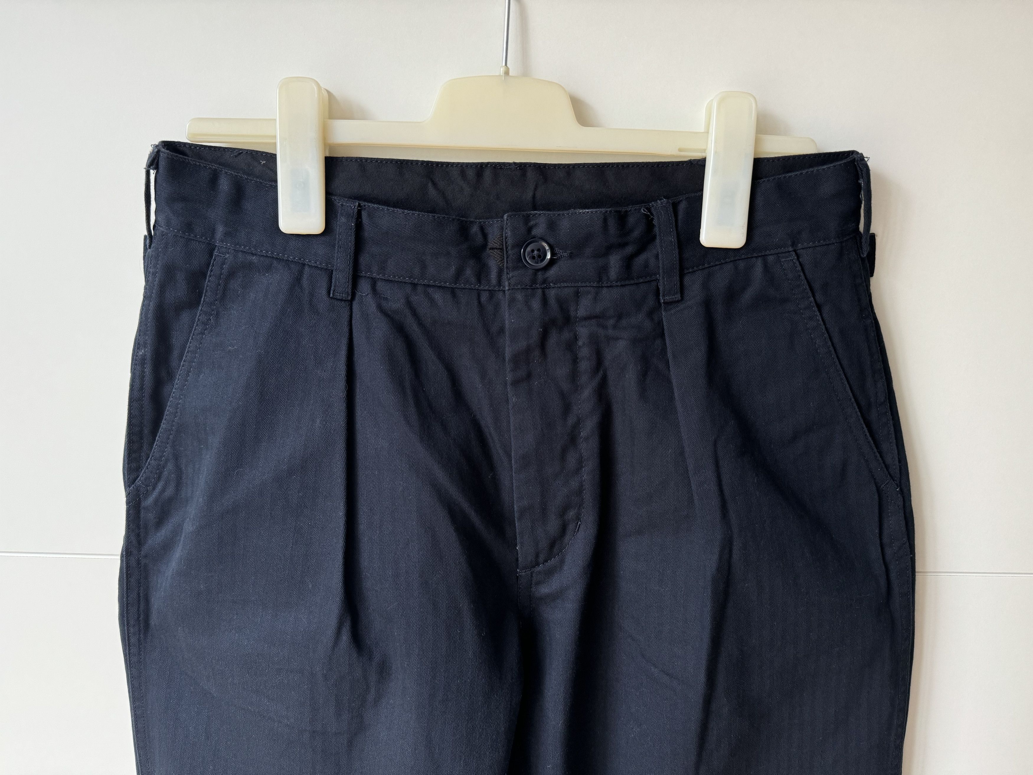 Engineered Garments [S] Herringbone Cotton Ground Pant in Dark Navy (FW19) Size US 32 / EU 48 - 3 Thumbnail