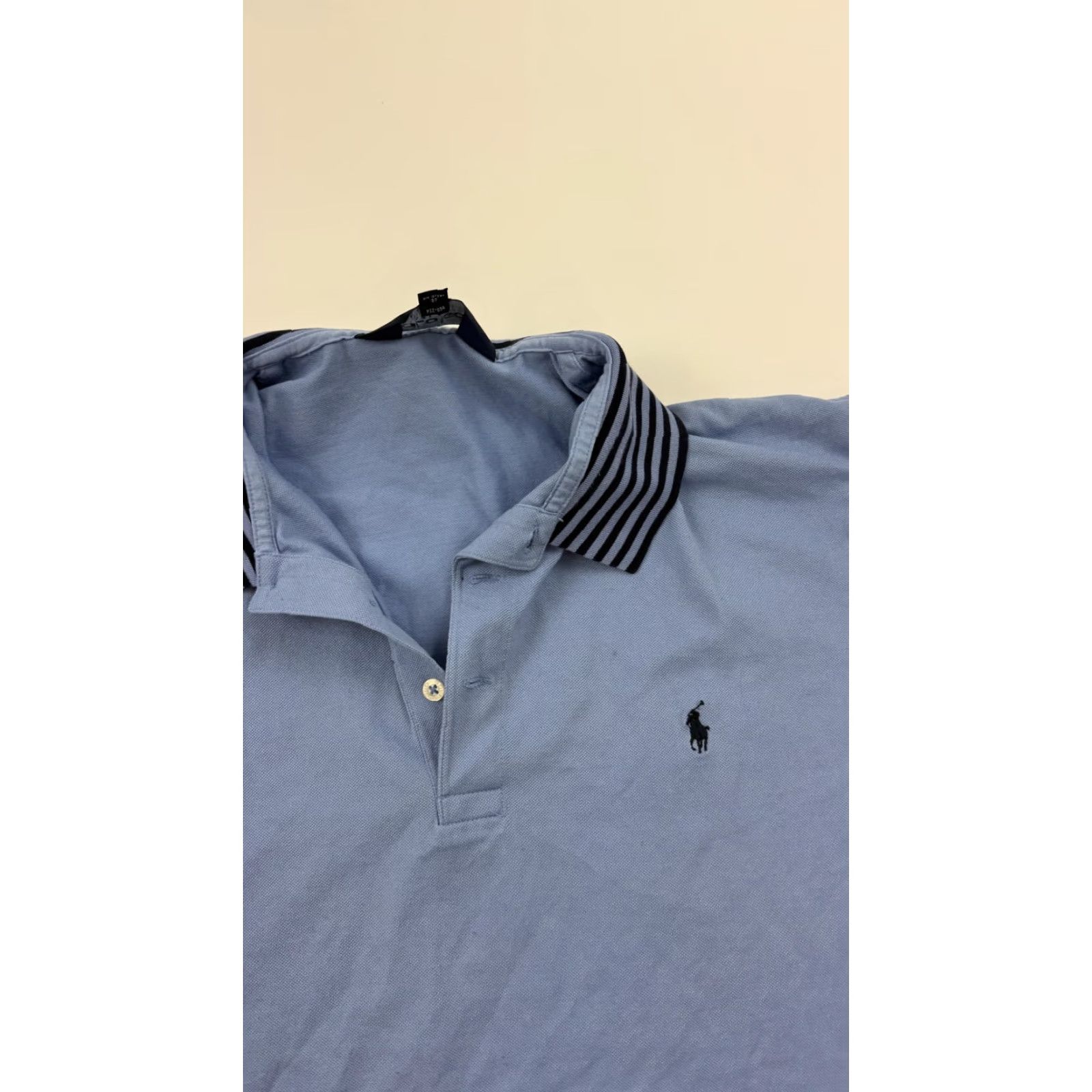 Polo Ralph Lauren Polo Ralph Lauren Polo Golf Shirt Adult Large Blue Pima Cotton Short Sleeve Collared Pony Mens Size US L / EU 52-54 / 3 - 6 Thumbnail