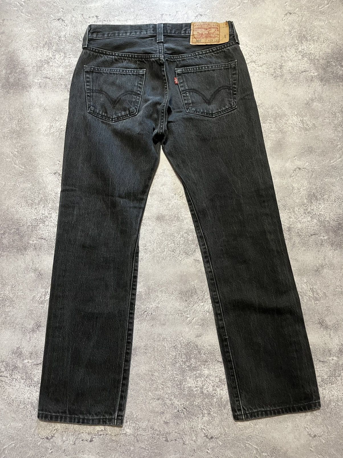 Levi's Levis 501 black grey jeans w29/l30 Size 29" - 1 Thumbnail