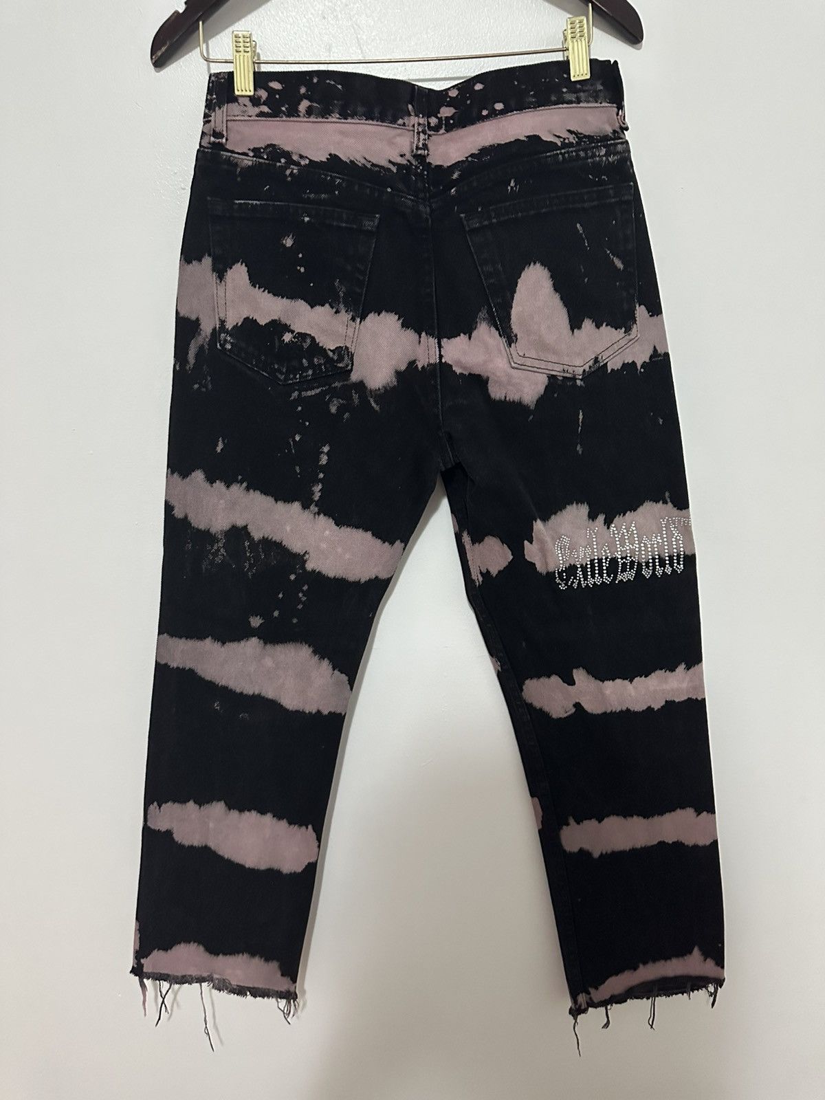 Vision Streetwear Exileworld Black Rhinestone Jeans Size US 30 / EU 46 - 2 Thumbnail