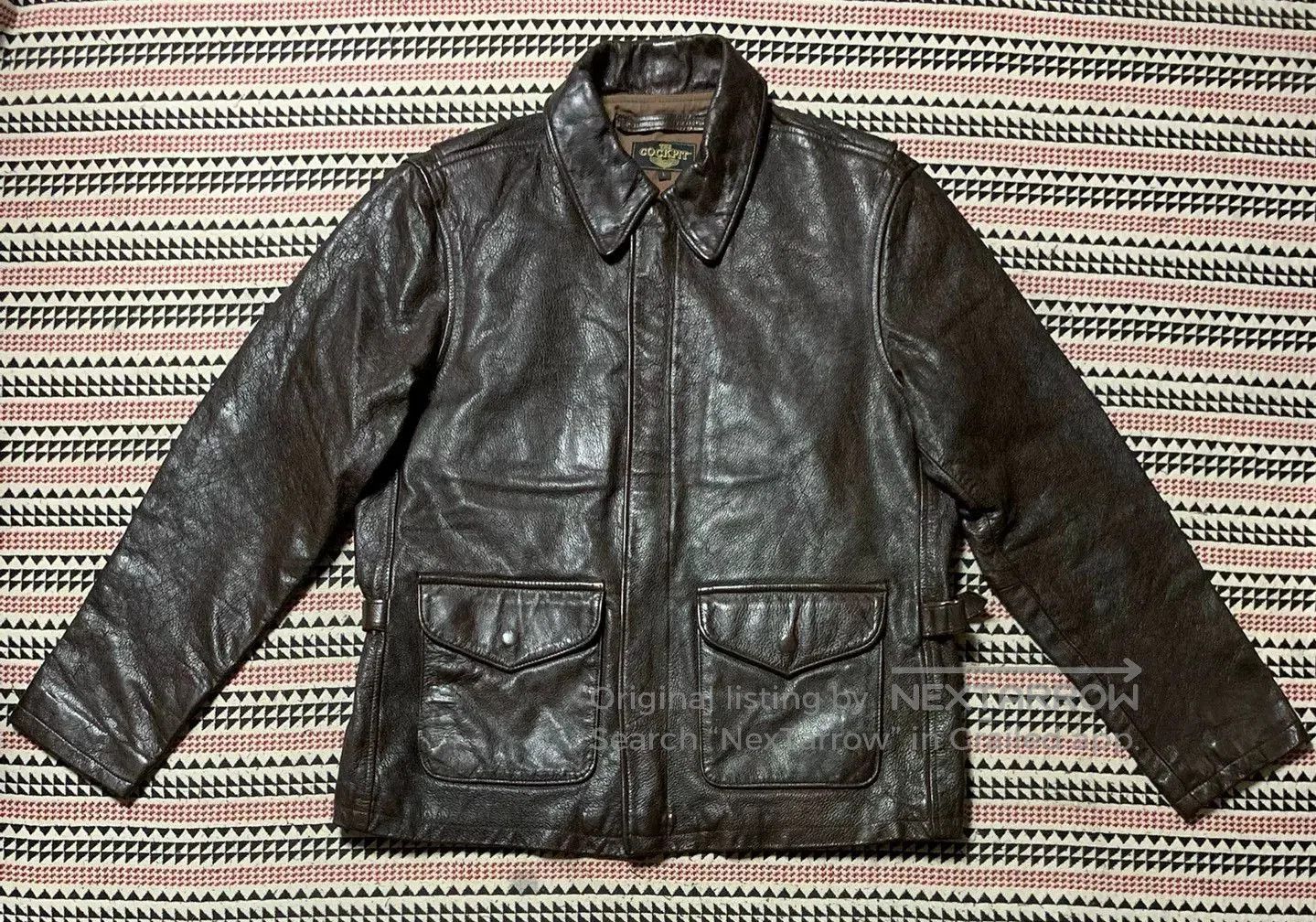 Cockpit USA vintage black goat leather jacket by cockpit. Size US L / EU 52-54 / 3 - 1 Thumbnail