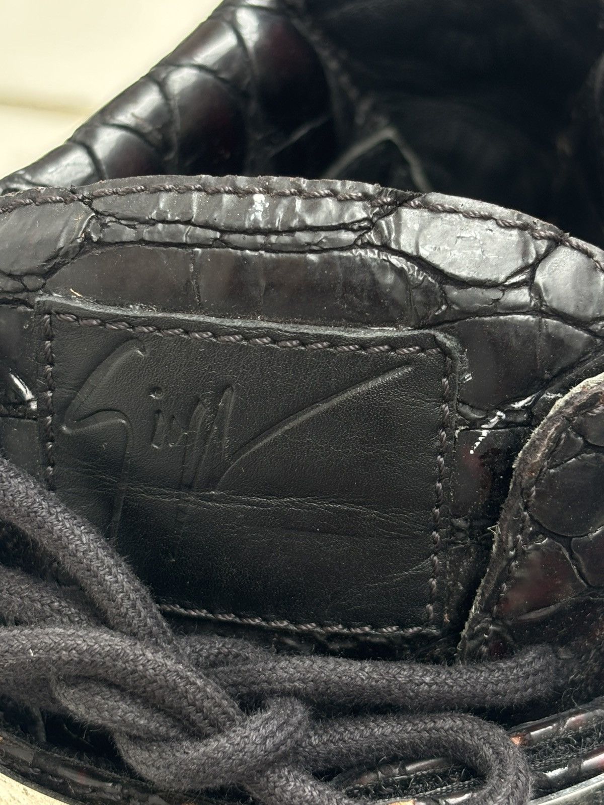 Giuseppe Zanotti Croco Embossed Coby Sneakers Size US 9.5 / EU 42-43 - 8 Thumbnail