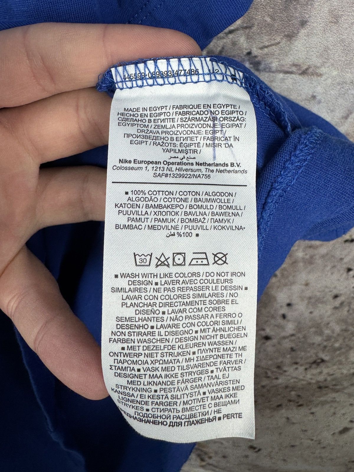 Nike Men’s Nike ENG T-Shirt Blue Streetwear Size Small Size US S / EU 44-46 / 1 - 8 Thumbnail