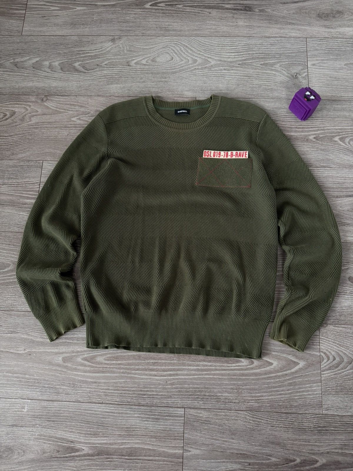 Diesel Archival Avant Garde Diesel Italy Made Military Knit Sweater Size US M / EU 48-50 / 2 - 10 Thumbnail