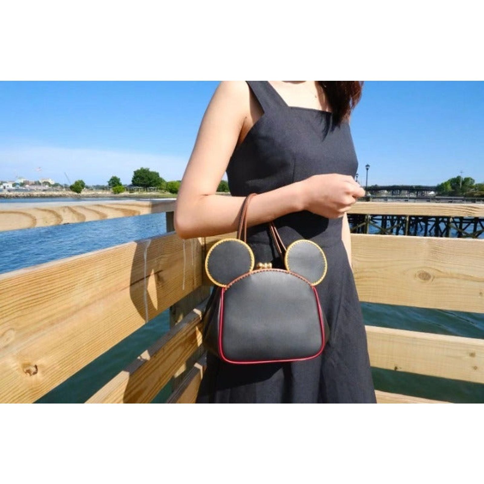 Coach Coach 4720 Disney Mickey Mouse Kisslock Bag In Brass/Black Size ONE SIZE - 8 Thumbnail