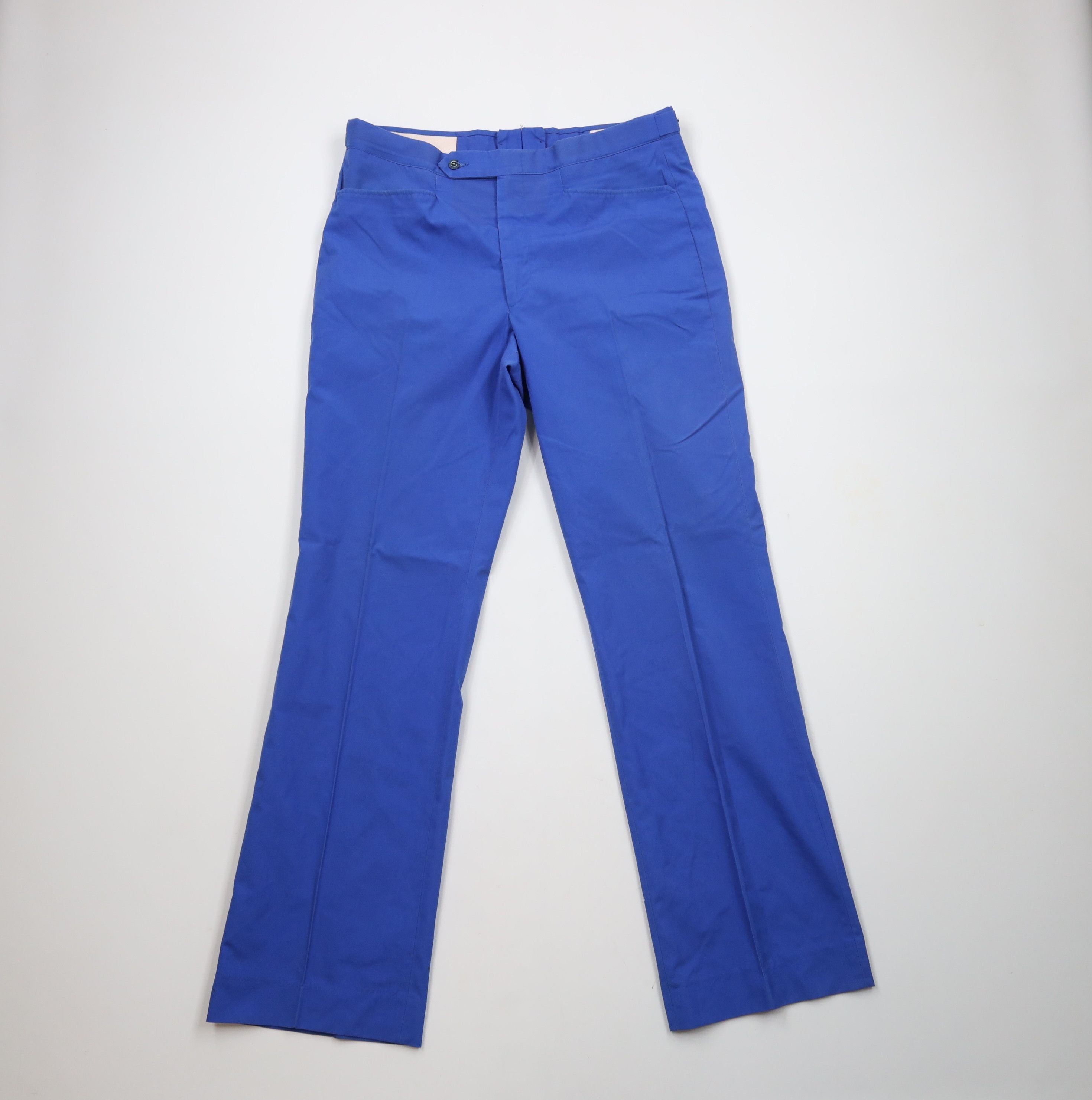 Vintage Vintage 70s Streetwear Bell Bottoms Chino Pants Blue USA Size US 36 / EU 52 - 1 Thumbnail