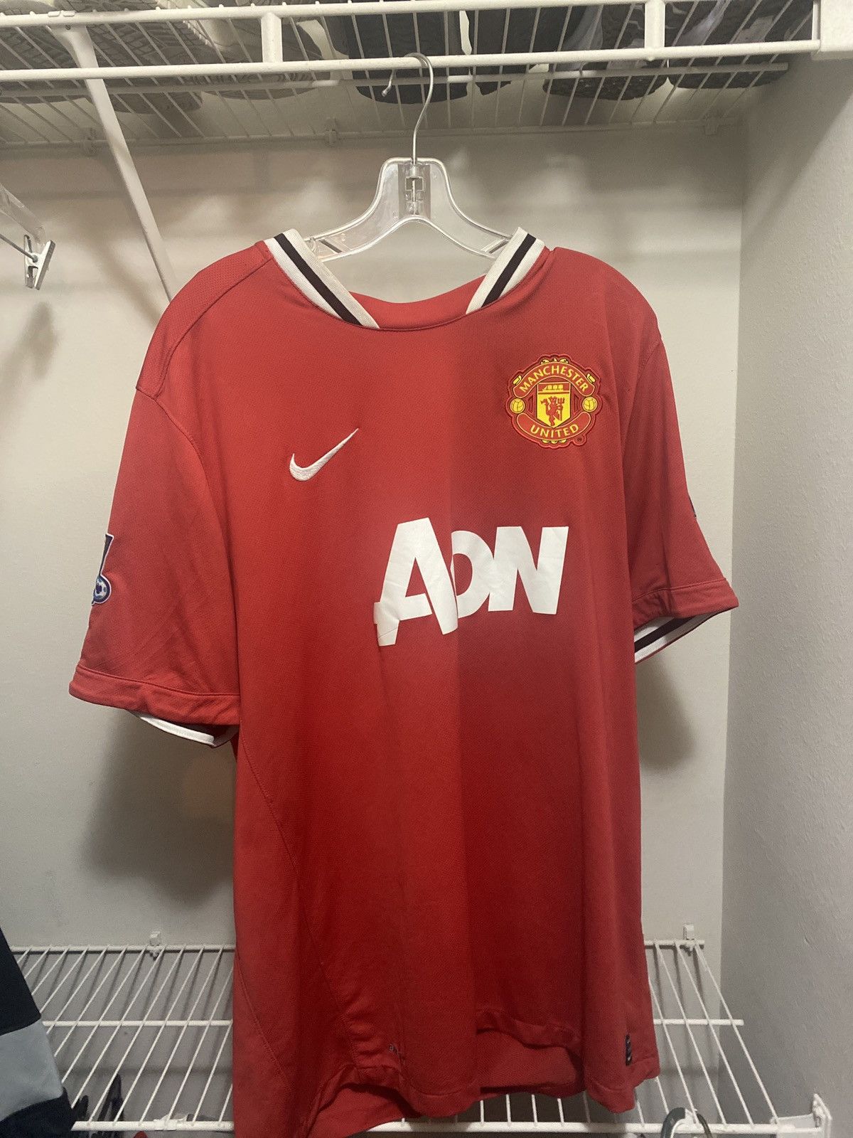 image of Nike Manchester United Paul Scholes Soccer Jersey in Red, Men's (Size 2XL)