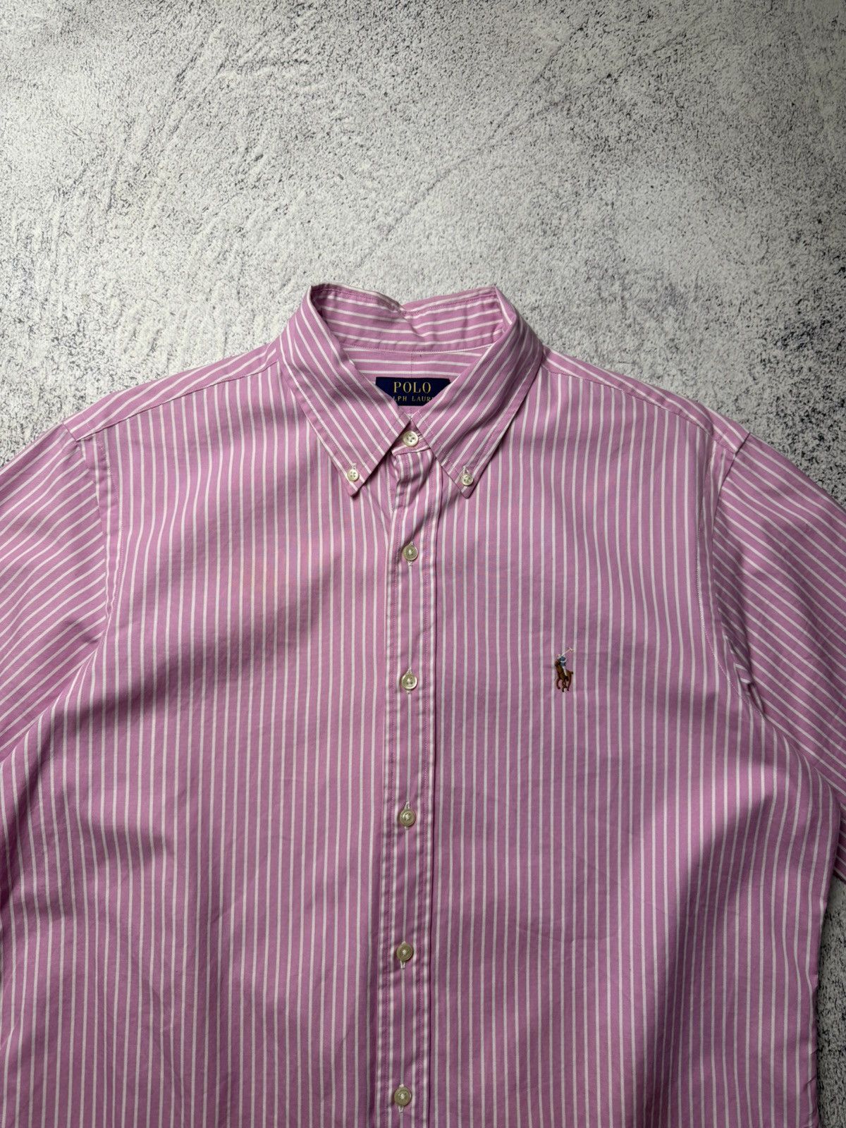 Polo Ralph Lauren Vintage RALPH LAUREN Striped Short Sleeved Shirt Rare Size US XL / EU 56 / 4 - 5 Thumbnail