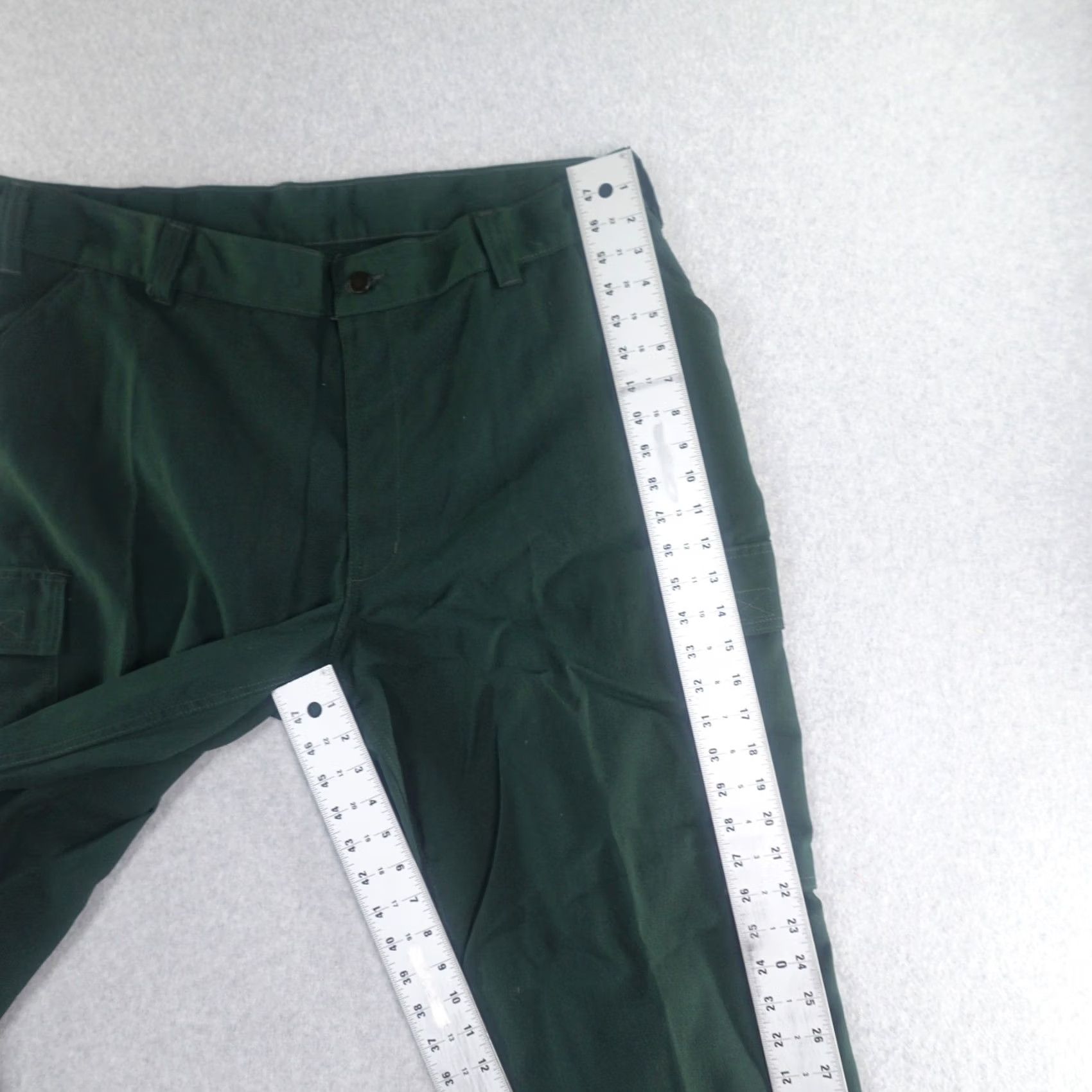 Vintage TRUE NORTH Pants 42x32 Green Cargo Pocket Adjustable Waist Inseam 32 Cotton Men's Pants Size US 42 / EU 58 - 5 Thumbnail