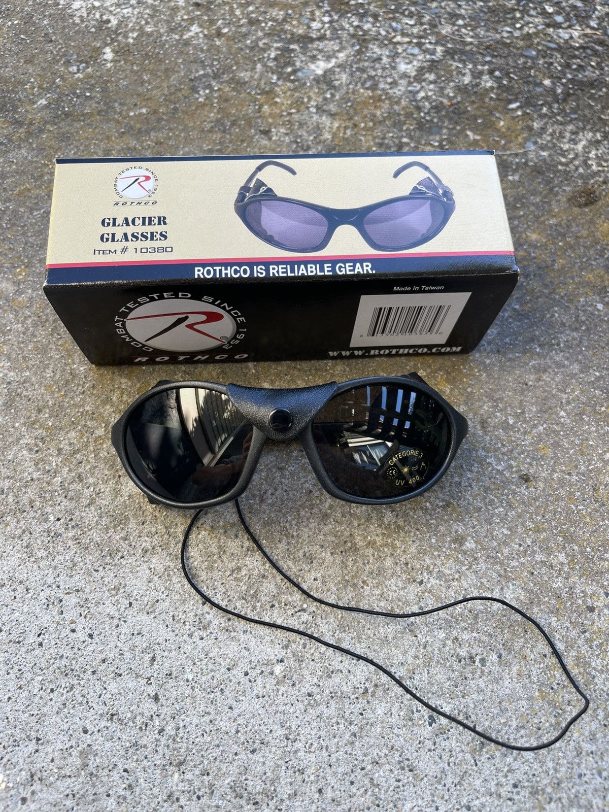 Vintage Military leather shield glacier punk sunglasses avant garde Size ONE SIZE - 6 Thumbnail