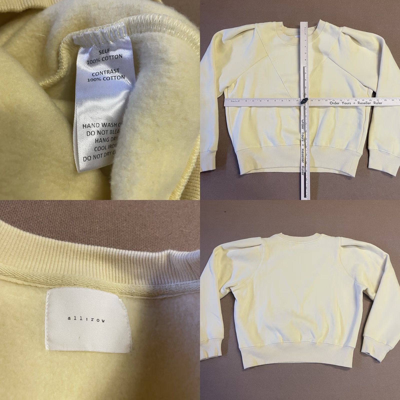 Vintage All Row Sweatshirt Womens Small Yellow Pullover Crewneck Outdoors Solid Ladies Size S / US 4 / IT 40 - 8 Thumbnail