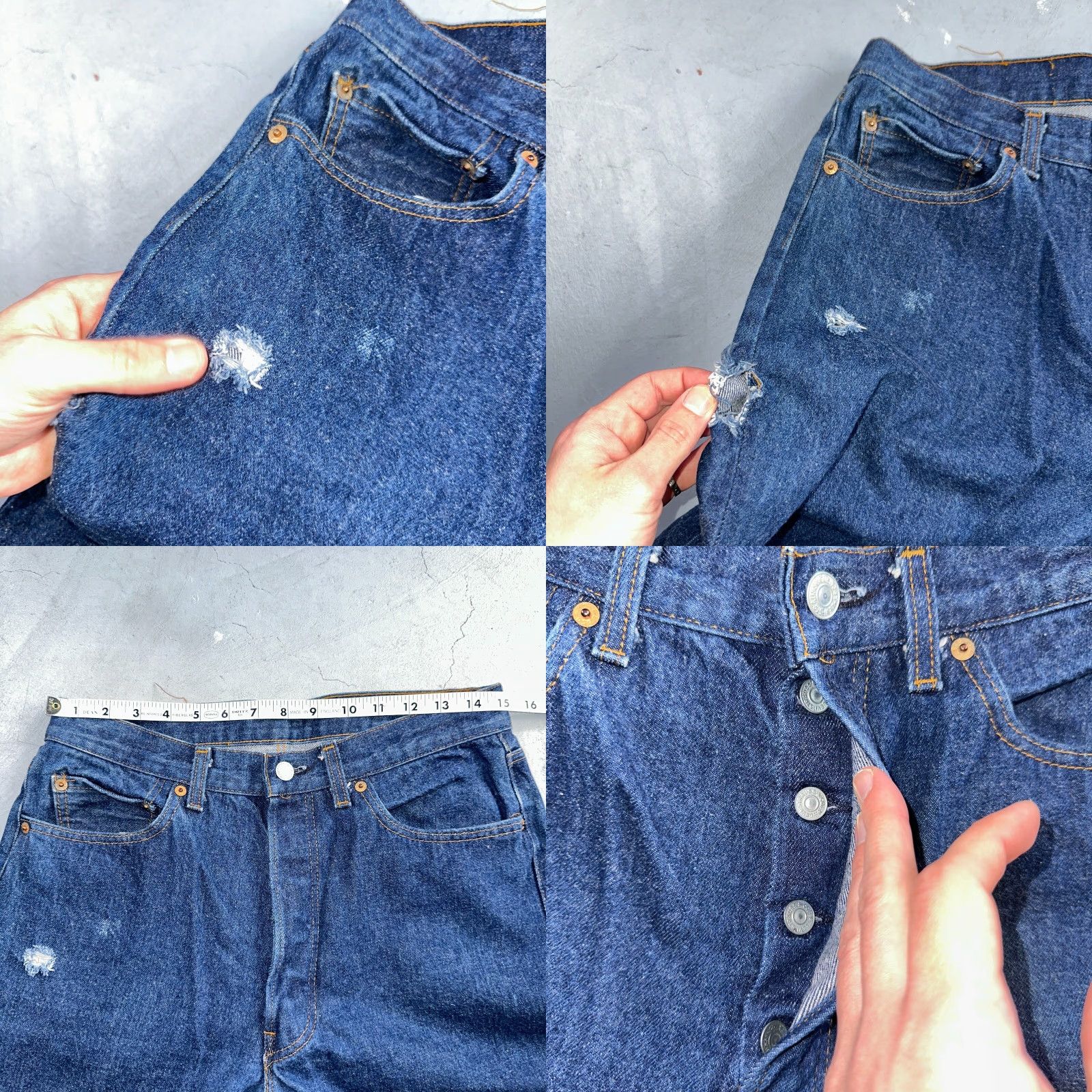 Levi's VINTAGE Levi's 501 80s Straight Leg Jeans Blue Dark Wash 34x34 Mens Size US 34 / EU 50 - 8 Thumbnail