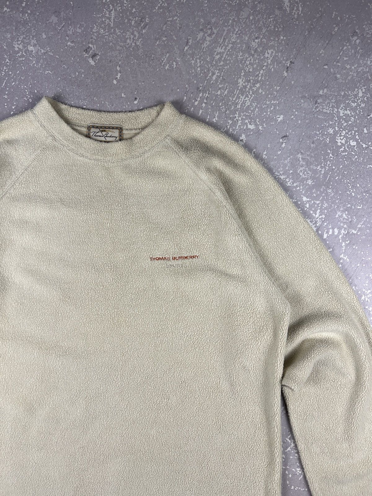 Burberry Vintage Y2K Thomas Burberry Sport Creamy Fleece Sweatshirt Size US S / EU 44-46 / 1 - 2 Thumbnail