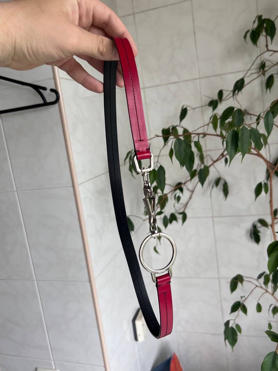Prada × Vintage PRADA Womens Logo Buckle Belt y2k grunge red leather Size ONE SIZE - 19 Thumbnail