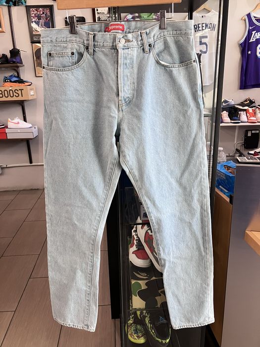 Supreme Supreme Slim Straight Denim Blue Jeans Size 36 | Grailed