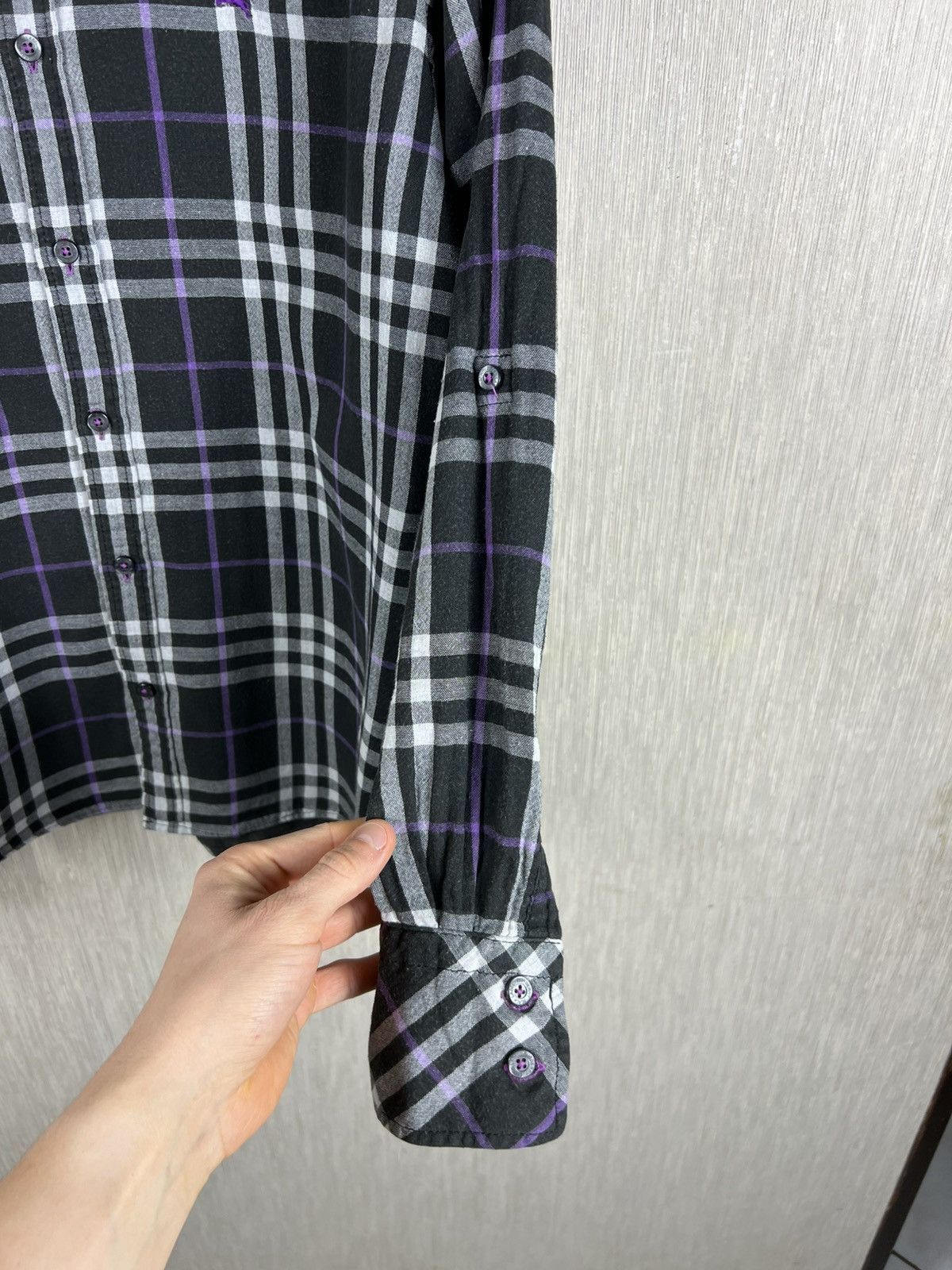 Burberry Vintage Burberry black label japanese brand checked shirt Size US M / EU 48-50 / 2 - 13 Thumbnail