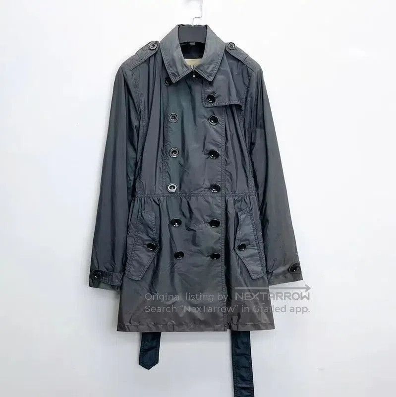 Burberry Burberry Grey Mid-Length Nylon Trench Coat. Size M / US 6-8 / IT 42-44 - 1 Thumbnail