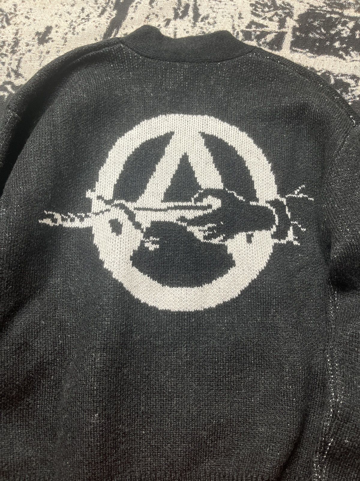 Absent × Fugazi Absent x Fugazi Monogram Knit Cardigan Size US M / EU 48-50 / 2 - 1 Thumbnail