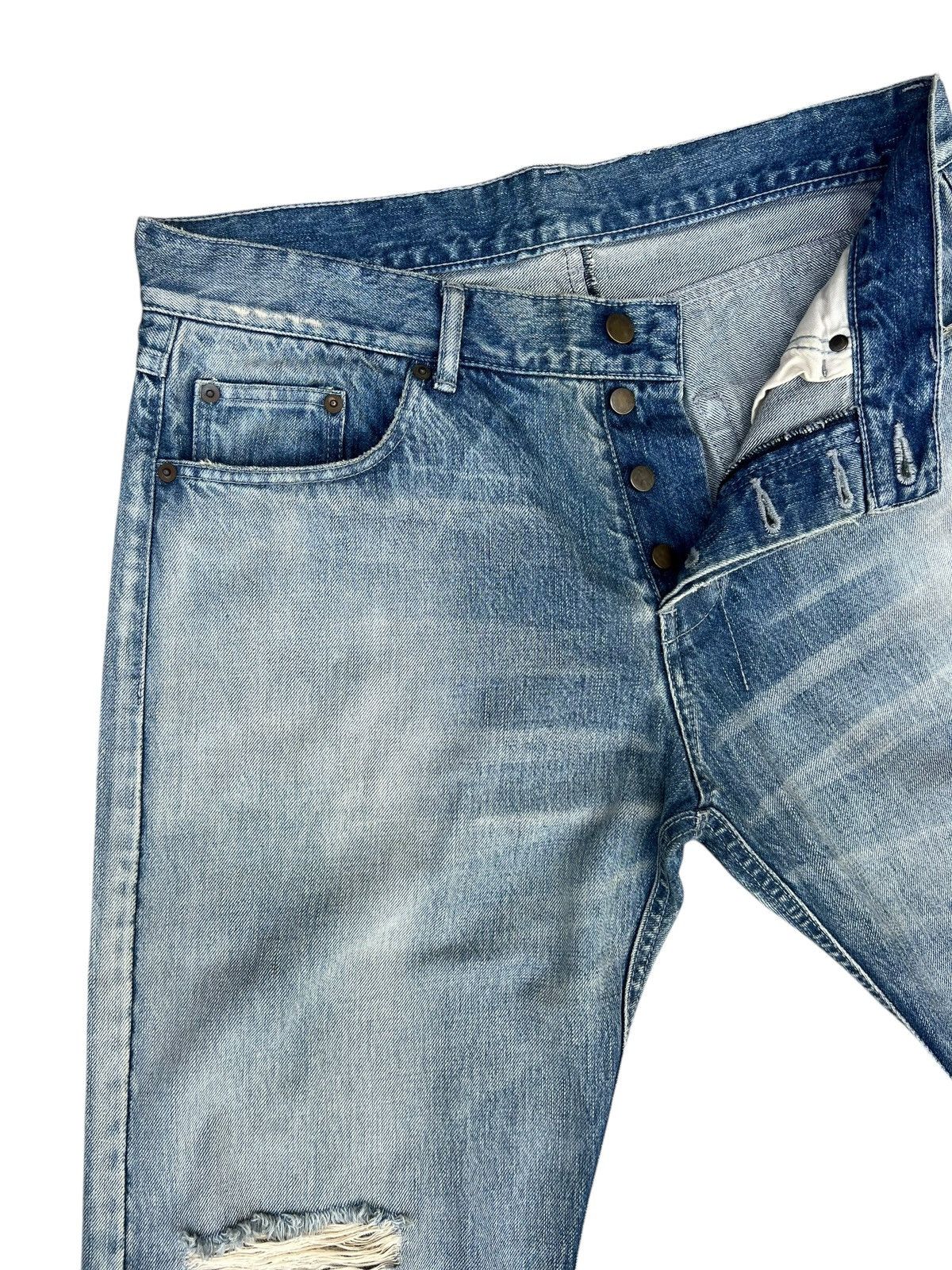 Japanese Brand SUB-AGE. Japan Distressed Rips Denim Jeans Size US 33 - 5 Thumbnail